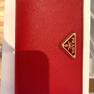Prada Scarlet Saffiano Wallet